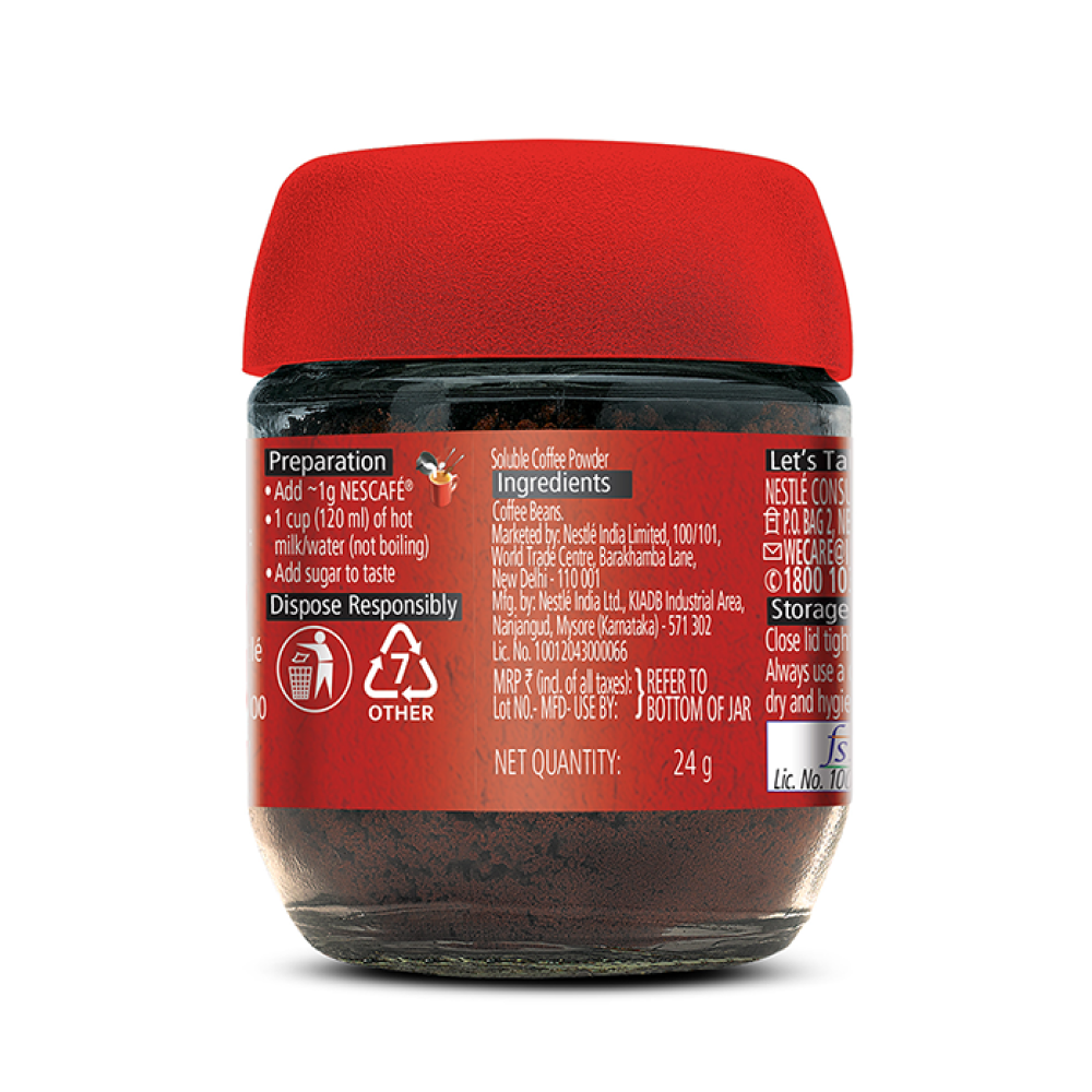 Nescafe Classic - 100% Pure Instant Coffee Powder - 24 g
