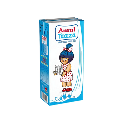 Amul Taaza Homogenised Toned Milk 1l